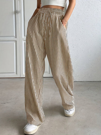 Casual striped relaxed fit summer top for women | Alira