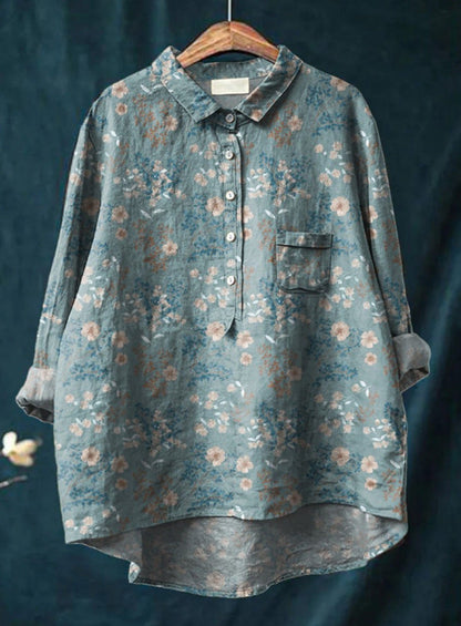 Vintage-inspired floral blouse for women | Anita