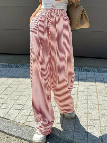 Casual striped relaxed fit summer top for women | Alira