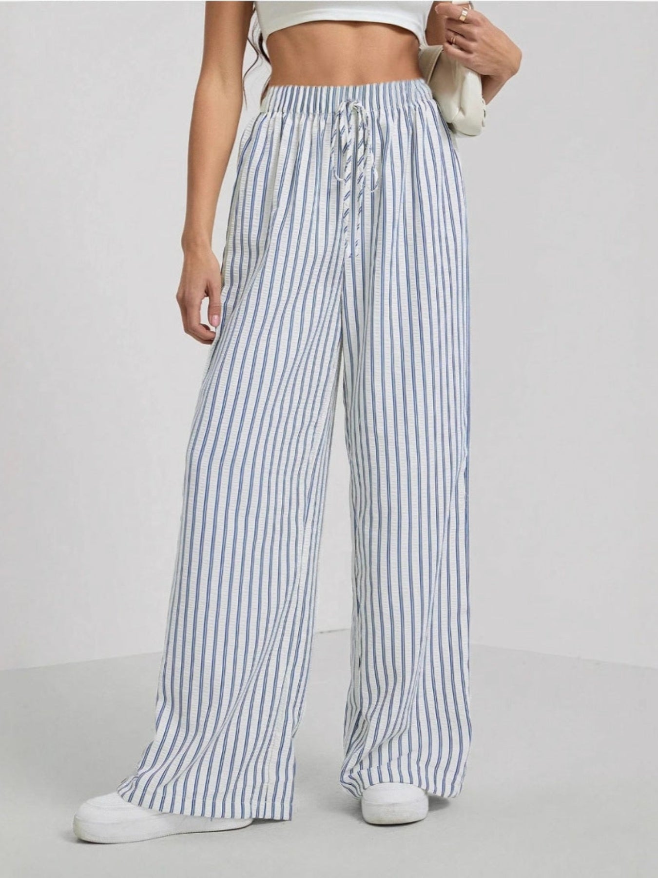 Casual striped relaxed fit summer top for women | Alira