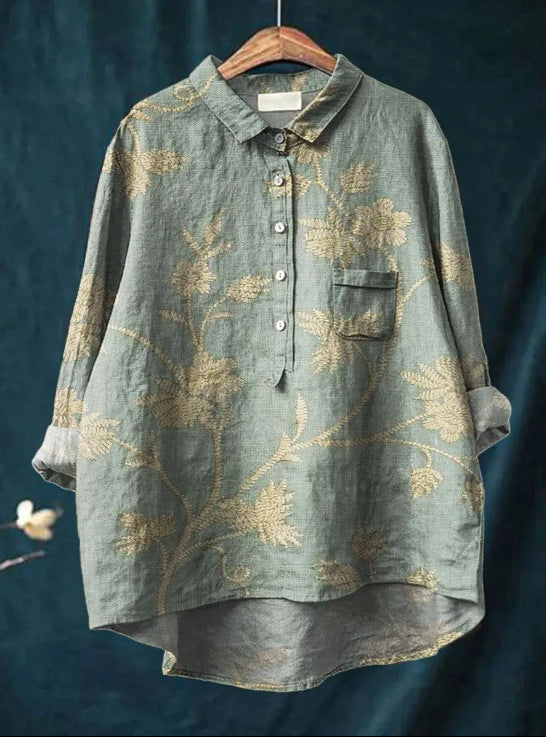Vintage-inspired floral blouse for women | Anita