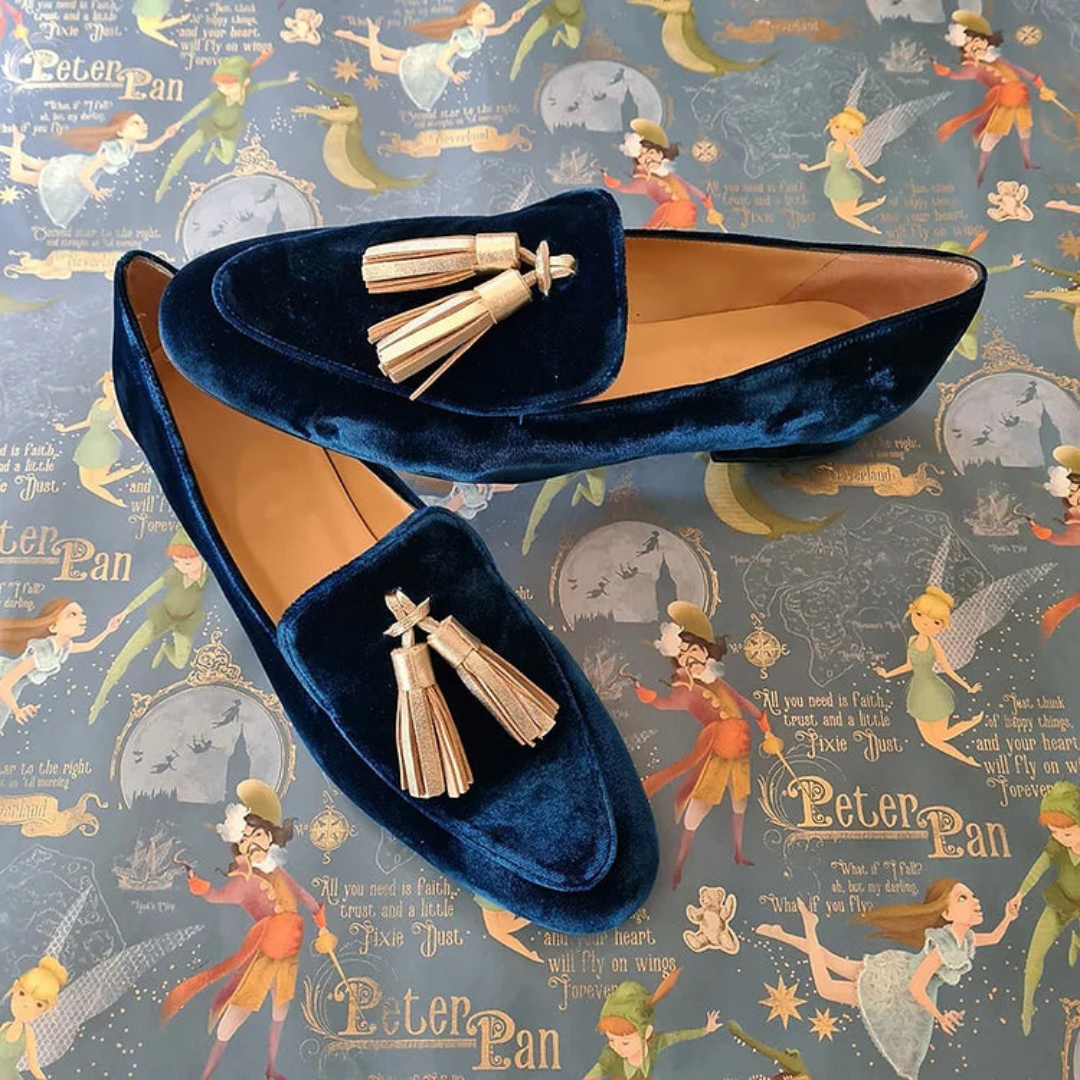 Elegant Tassel Slip-On Loafers for Women | Midnight