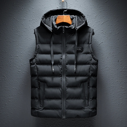 Padded hooded gilet vest for men | Kaedon