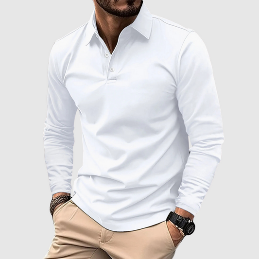 Classic long-sleeve polo shirt for men | Ray