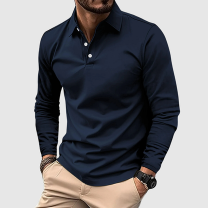 Classic long-sleeve polo shirt for men | Ray