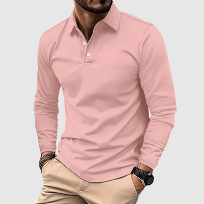 Classic long-sleeve polo shirt for men | Ray