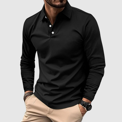 Classic long-sleeve polo shirt for men | Ray