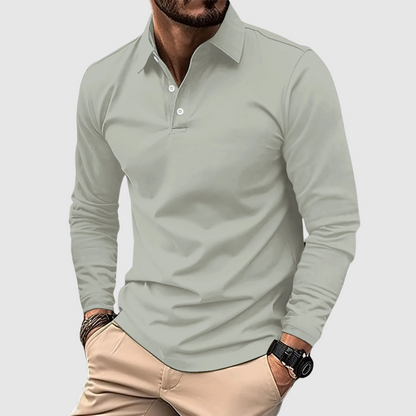 Classic long-sleeve polo shirt for men | Ray