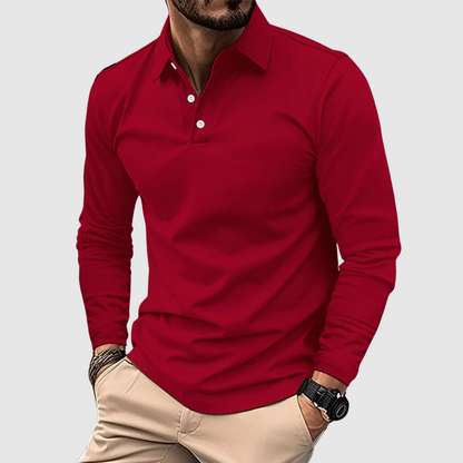 Classic long-sleeve polo shirt for men | Ray