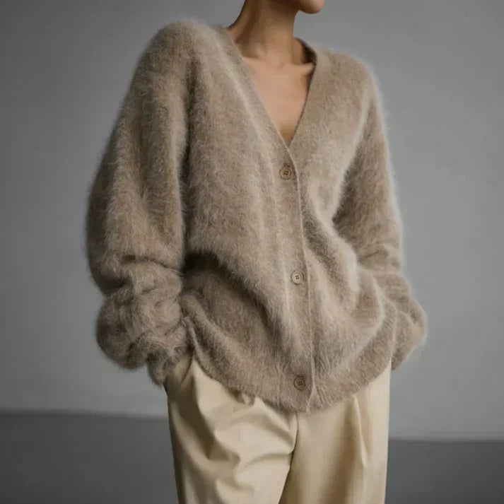 Elegant relaxed-fit long cardigan Cozy for Women | Ella Grace