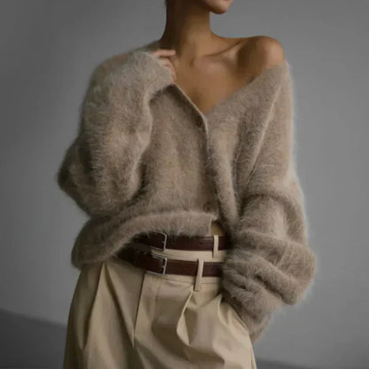 Elegant relaxed-fit long cardigan Cozy for Women | Ella Grace
