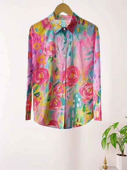 Colorful patterned blouse for women | Astrid