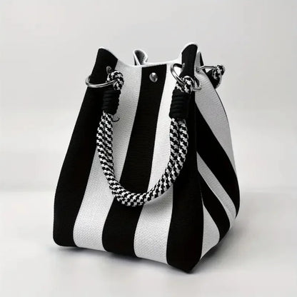 Woven texture tote bag with rope-style handles | Corvina