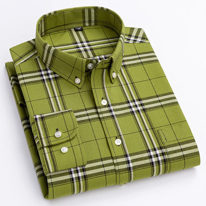 Classic check button-down shirt for men | Cedric
