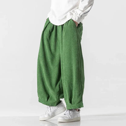 Enso Corduroy Wide-Leg Pants men| Rensai