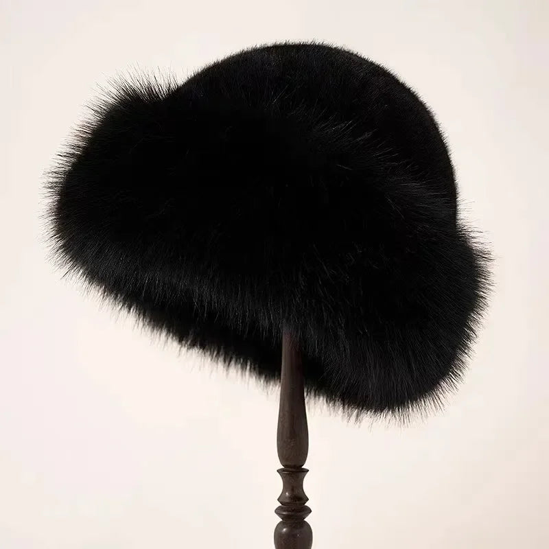 Stylish plush winter bucket hat for women | Glacia -3