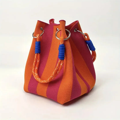 Woven texture tote bag with rope-style handles | Corvina