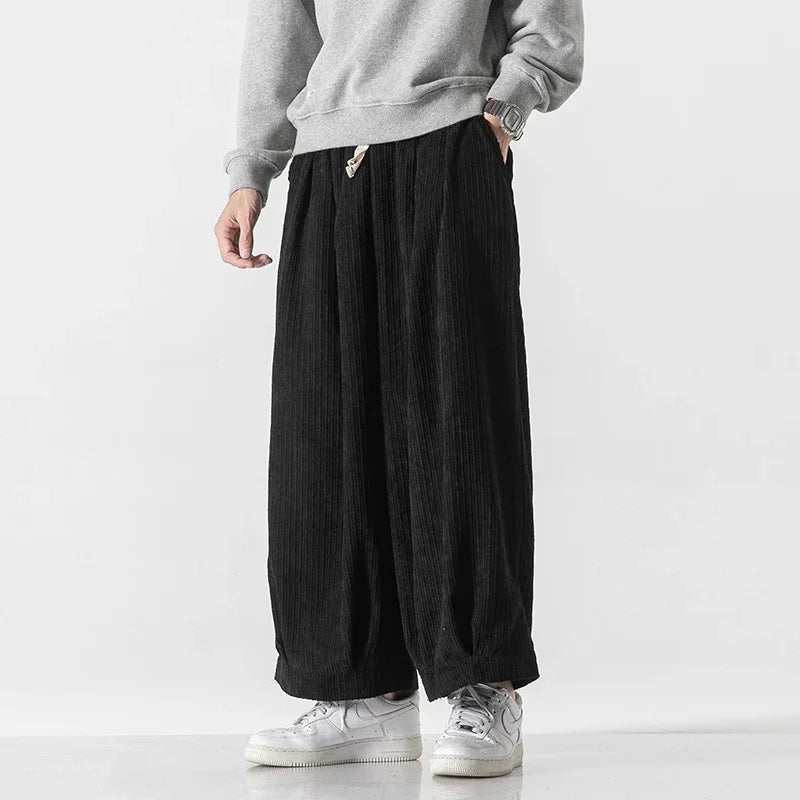 Enso Corduroy Wide-Leg Pants men| Rensai