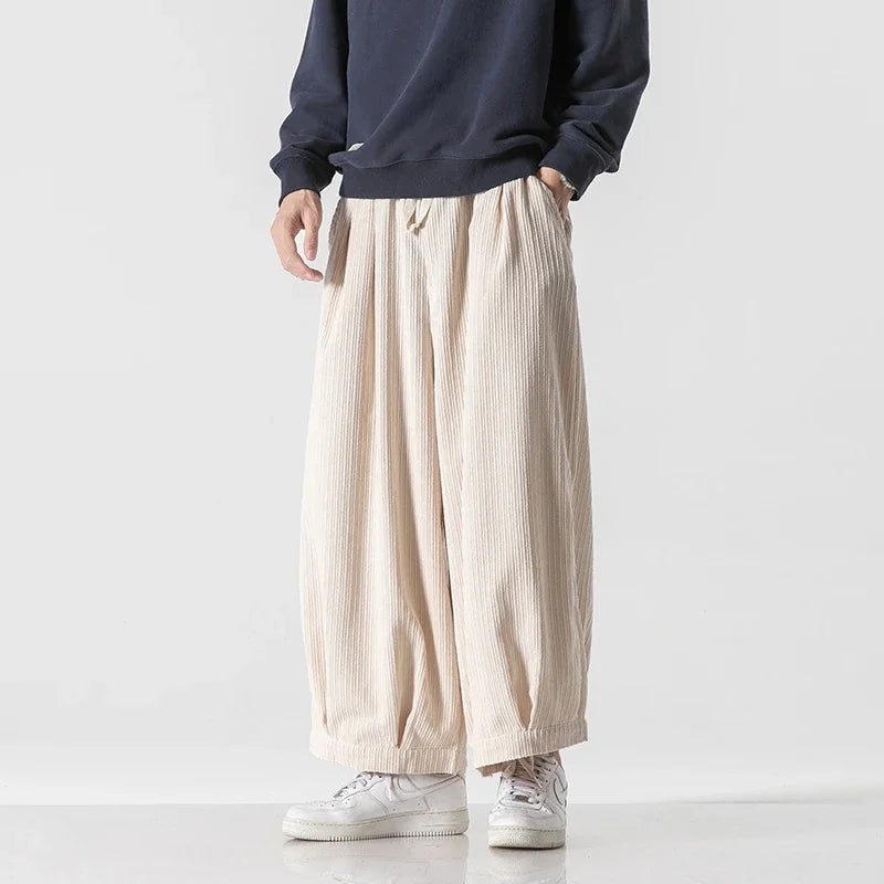 Enso Corduroy Wide-Leg Pants men| Rensai