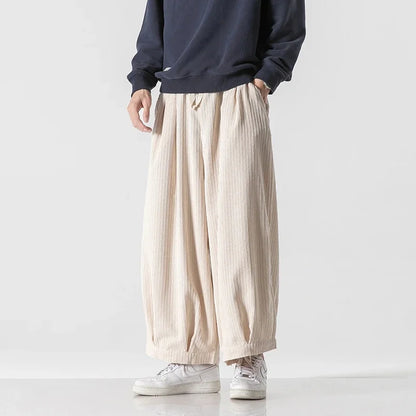 Enso Corduroy Wide-Leg Pants men| Rensai