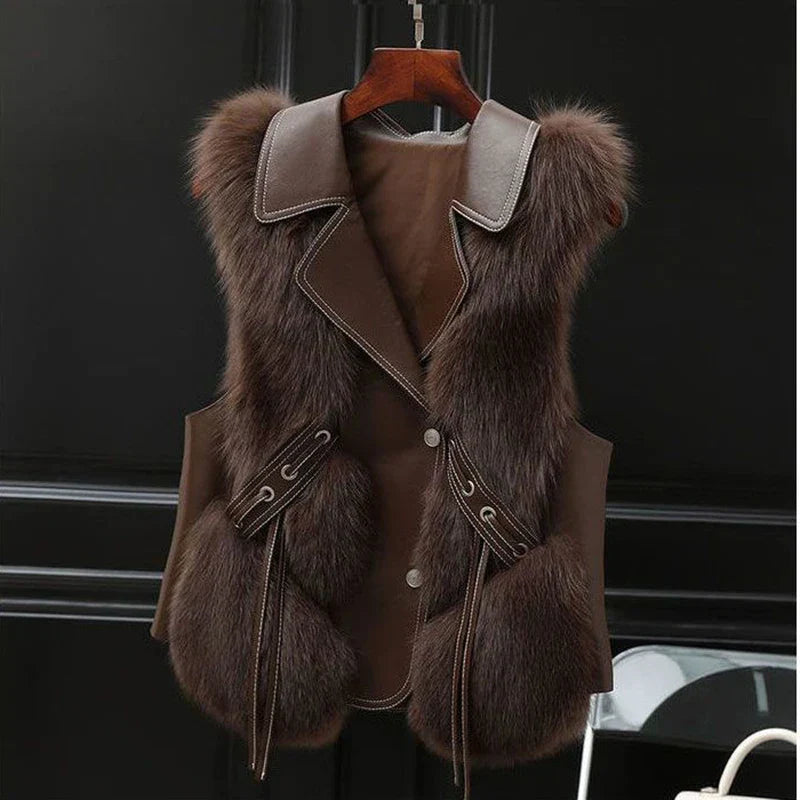 Regal Faux Fur Vest Stylish for Women | Mirelda