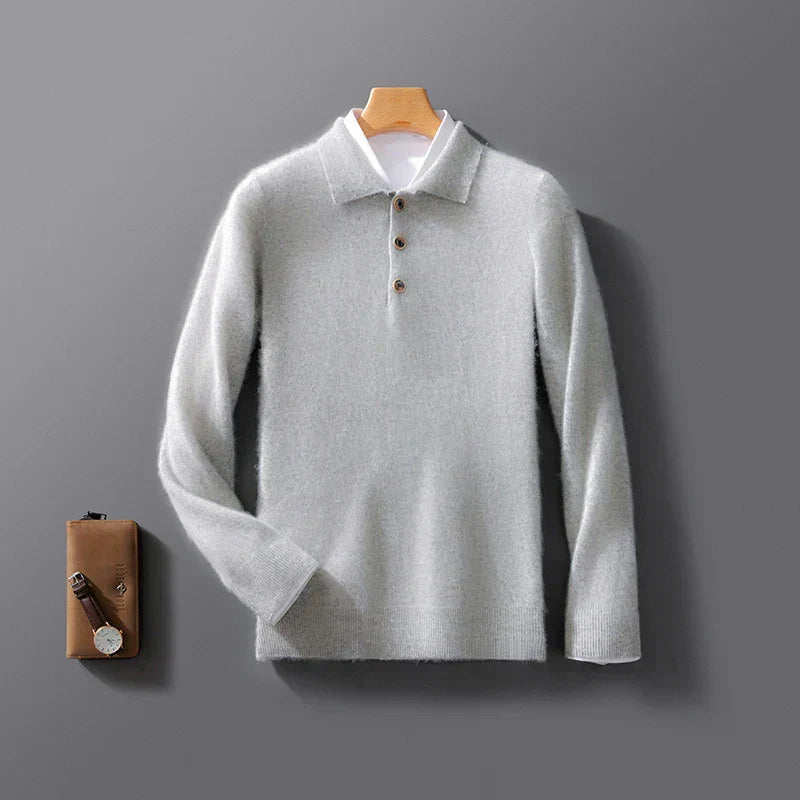 Cashmere smart-casual polo shirt for men | Belford -3