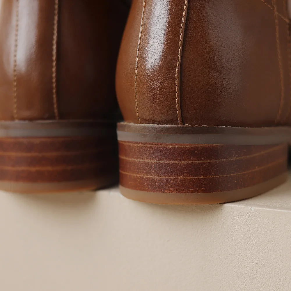 Adeline Knee-High Leather Boots Stylish for Women | Seradina