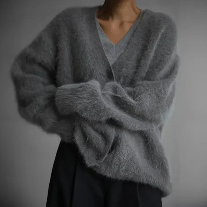 Elegant relaxed-fit long cardigan Cozy for Women | Ella Grace