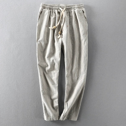 Relaxed straight-leg everyday cotton trousers for men | Hiro -6