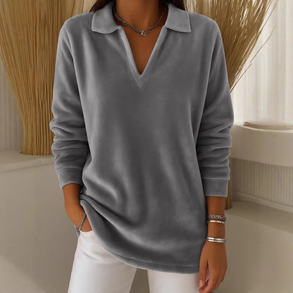 Soft Collared V-Neck Knit Jumper for Women | Amelia