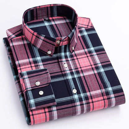 Classic check button-down shirt for men | Cedric