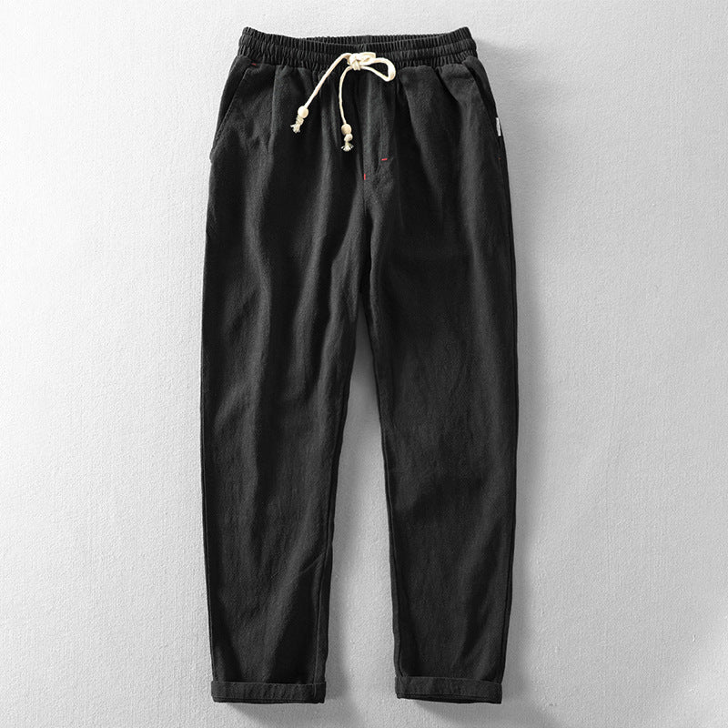 Relaxed straight-leg everyday cotton trousers for men | Hiro -7