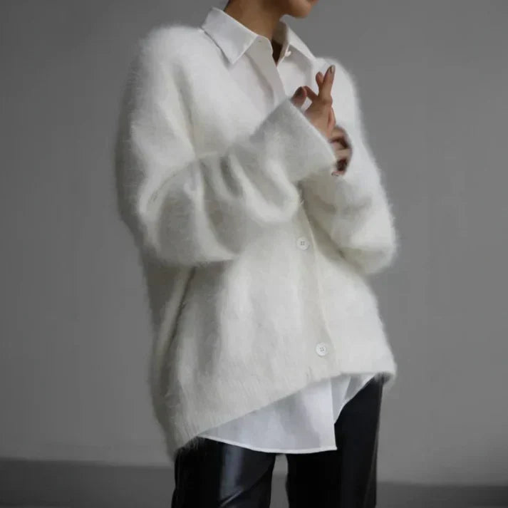 Elegant relaxed-fit long cardigan Cozy for Women | Ella Grace