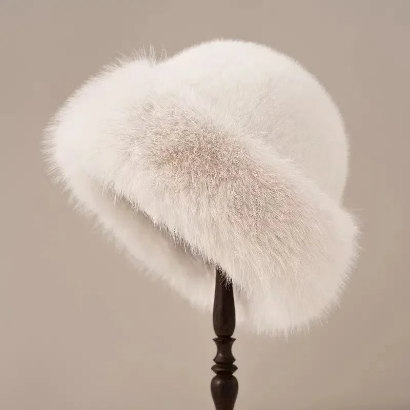 Stylish plush winter bucket hat for women | Glacia -2