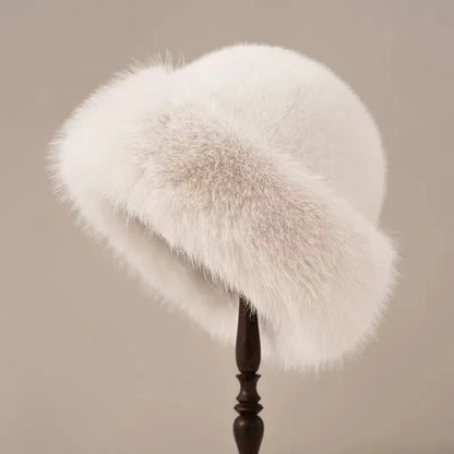 Stylish plush winter bucket hat for women | Glacia -2