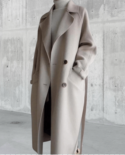 Elegant long tailored winter coat Stylish for Women | Isabelle Epoque