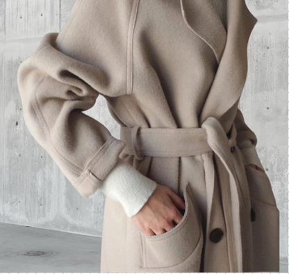 Elegant long tailored winter coat Stylish for Women | Isabelle Epoque