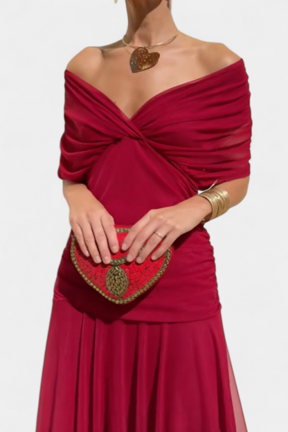 Elegant long floral pleated maxi dress Chic for Women | Eloria Belle