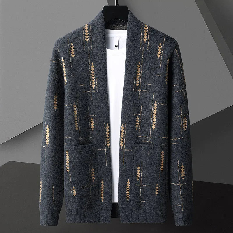 Heritage knit everyday button cardigan for men | Vendici -3