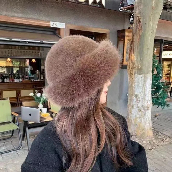 Stylish plush winter bucket hat for women | Glacia -5