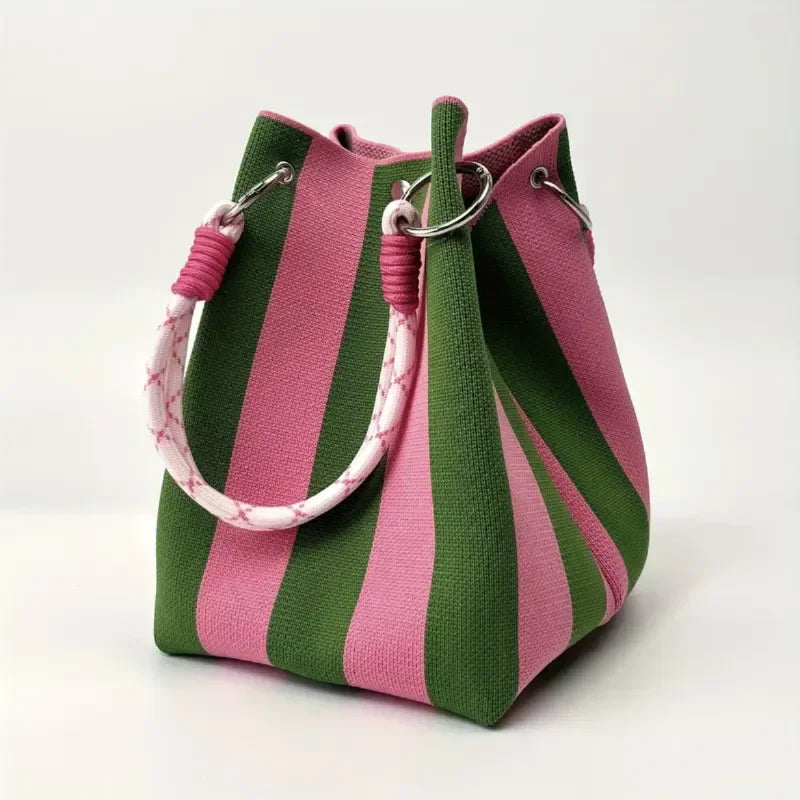 Woven texture tote bag with rope-style handles | Corvina