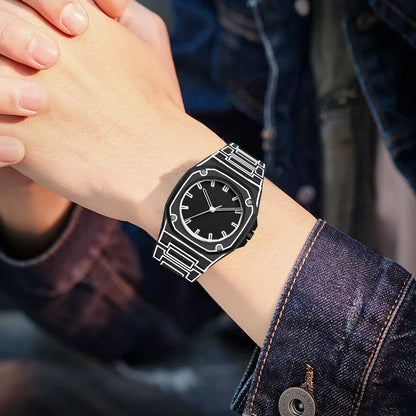 Outline Arc 3D Dial Watch Stylish for Men