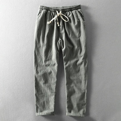 Relaxed straight-leg everyday cotton trousers for men | Hiro -4