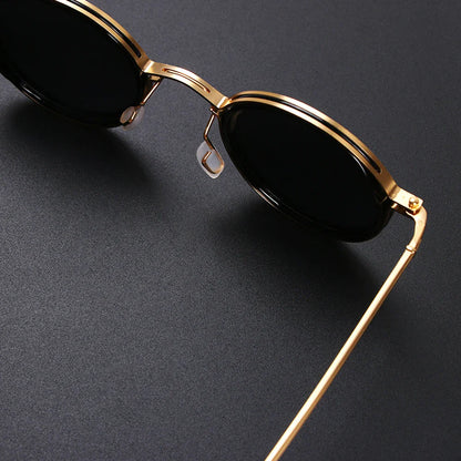 Classic metal-frame polarised sunglasses for men | Solis -5