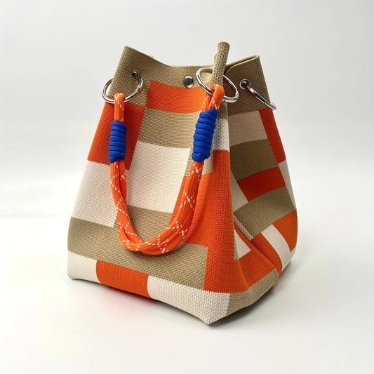 Woven texture tote bag with rope-style handles | Corvina