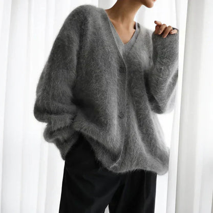 Elegant relaxed-fit long cardigan Cozy for Women | Ella Grace