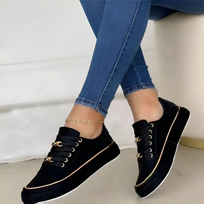 Chain accent casual sneakers for women | Aveline