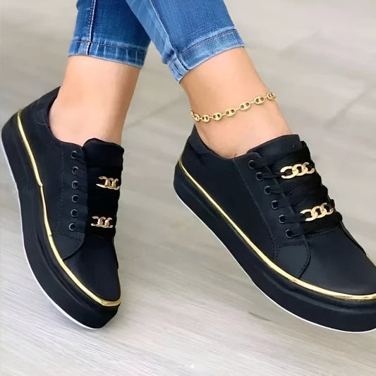 Chain accent casual sneakers for women | Aveline