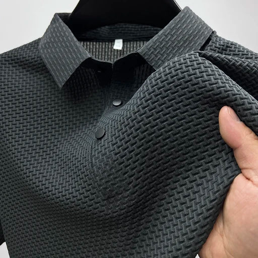 Knitted short-sleeve polo everyday shirt for men | Venice Theodore -4