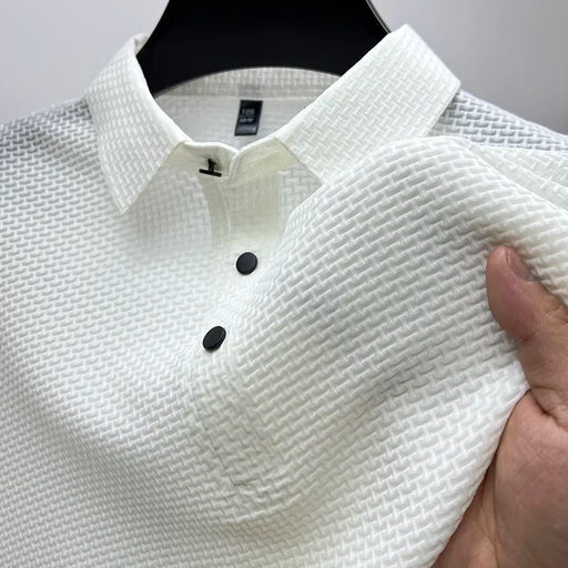 Short-sleeve knitted polo everyday shirt for men | Venice Theodore -5